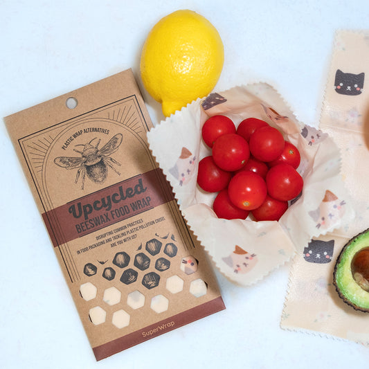 Cream Cattitude | SuperWrap Upcycled Beeswax Food Wrap